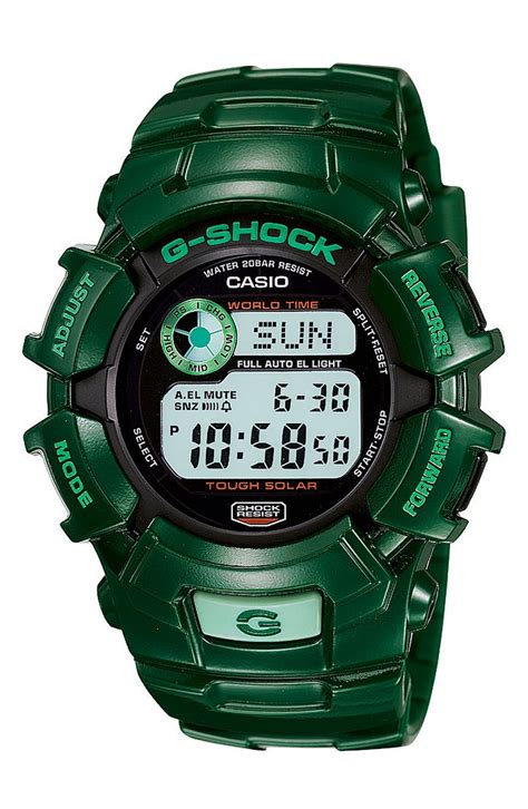 green casio g shock watch